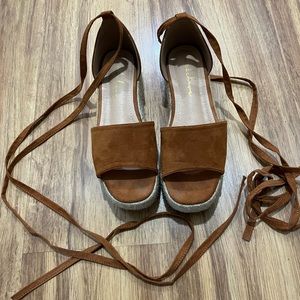 Open toe espadrilles sandals